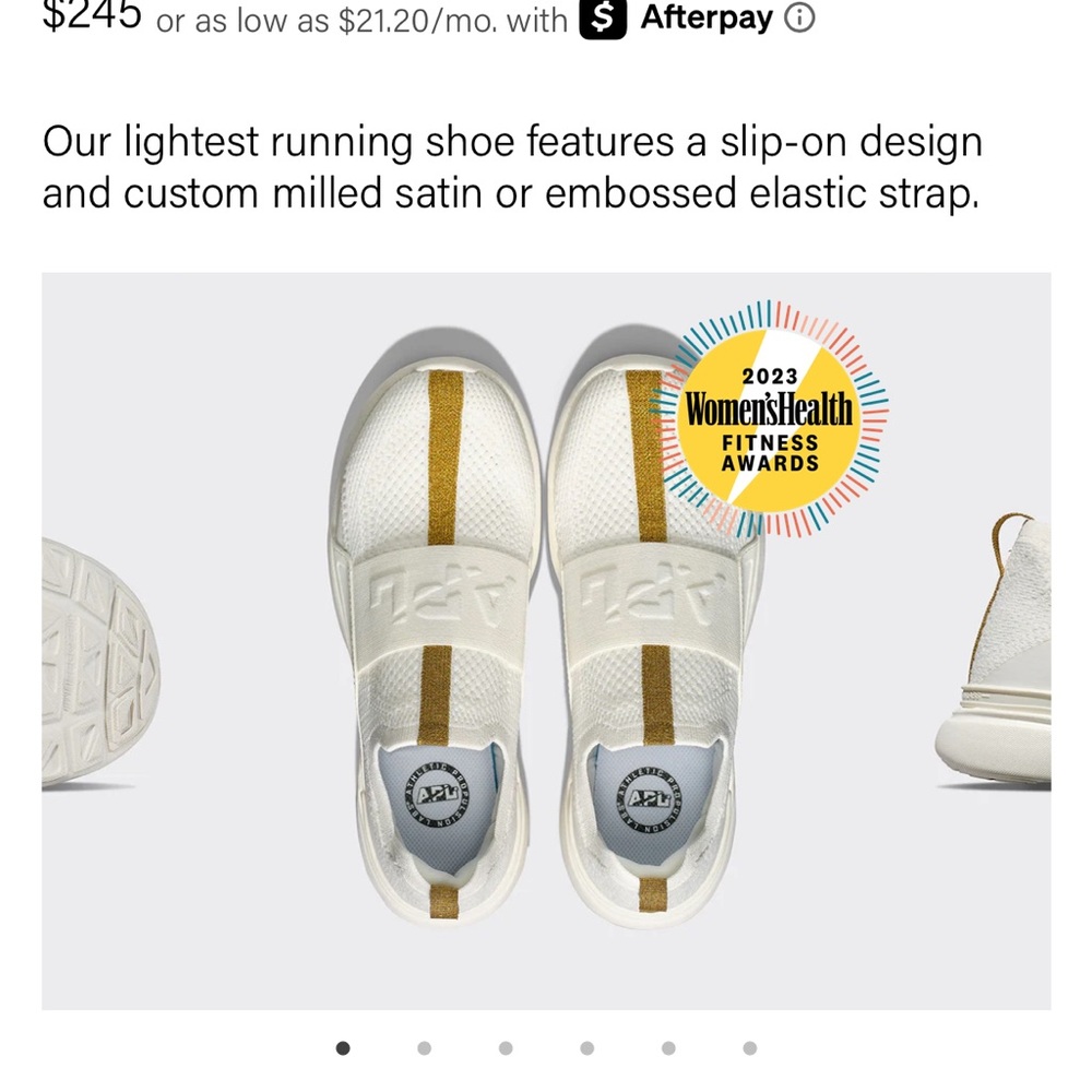 APL White and Gold Slip-On Sneakers TechLoom bliss